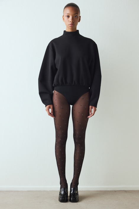 Dres Black Shiny Dotted