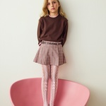 Dres Fete Ribbon Patterned Bow Fishnet