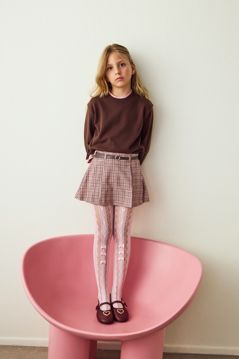 Dres Fete Ribbon Patterned Bow Fishnet
