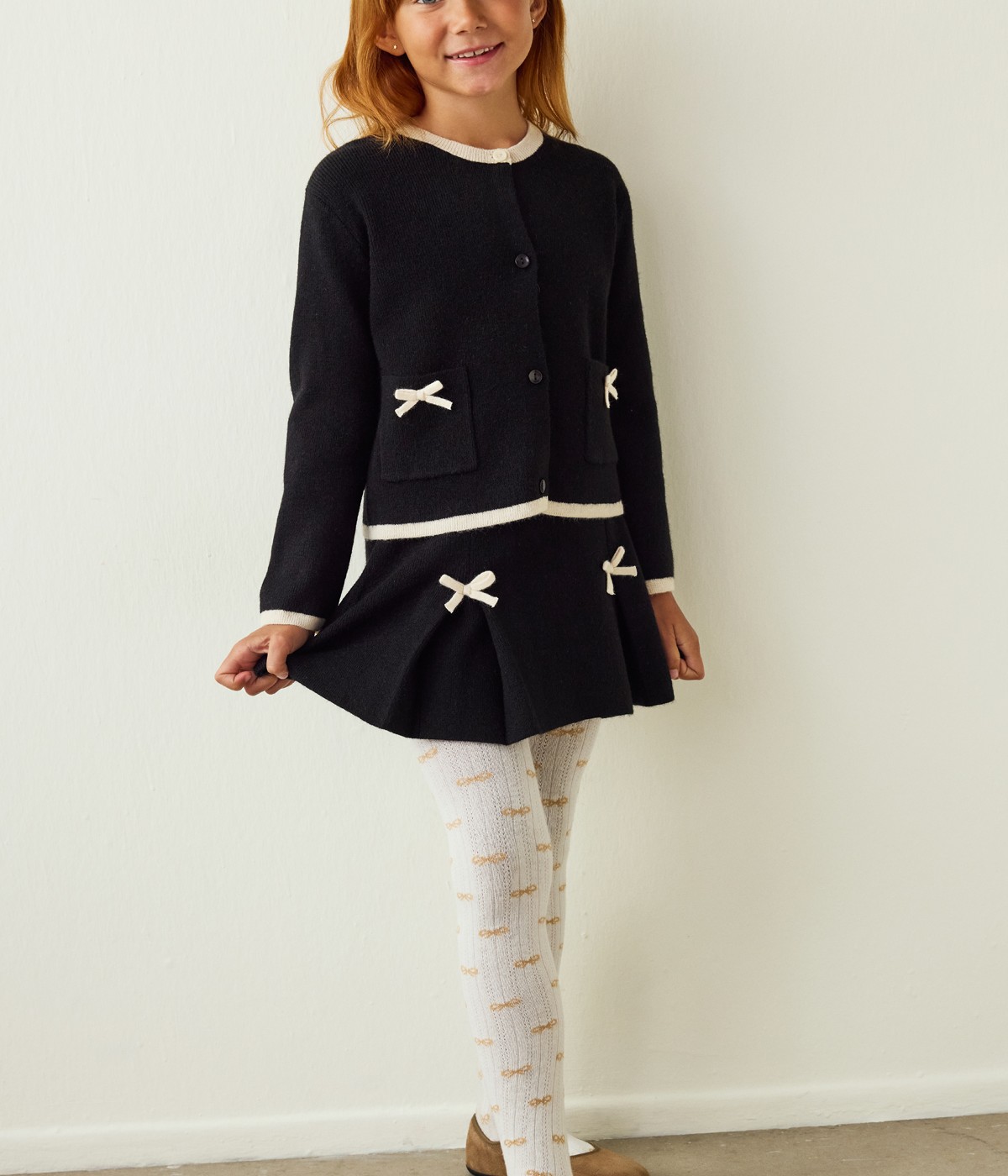 Dres Fete Bow Detailed Cotton 100 Den